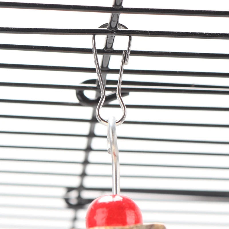 Natural Wooden Parrot Bird Toy