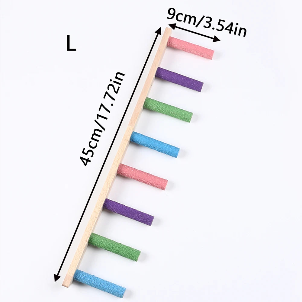 Bird Climbing Ladder Parrot Climbing Perch Stand Toys 4/6/8 Step Wooden