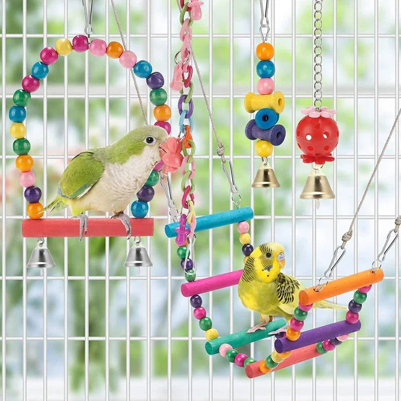 11pcs pack Bird Cage Toys