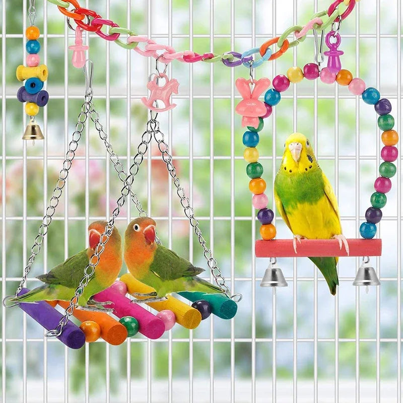11pcs pack Bird Cage Toys